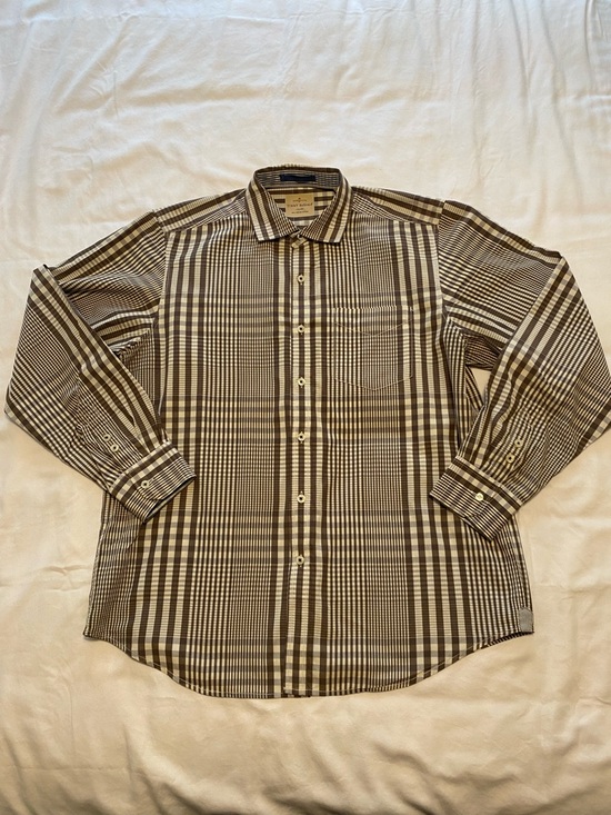 Tommy Bahama Other - Tommy Bahama Jeans Brown and White Plaid Long Sleeve Button-Up Shirt Men’s  L